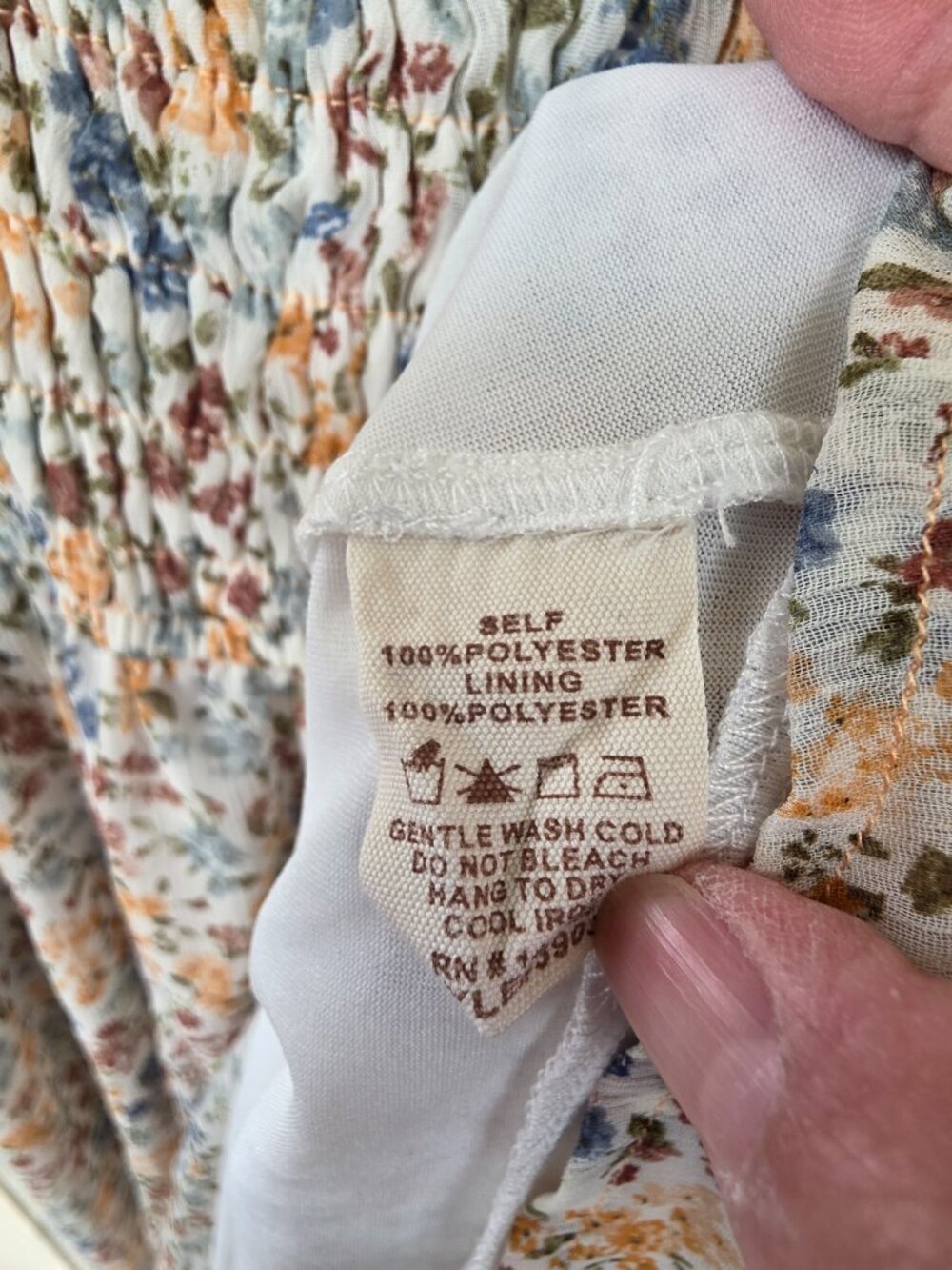 Hem & Thread Floral Mini Dress Lined Size Large - Picture 9 of 10